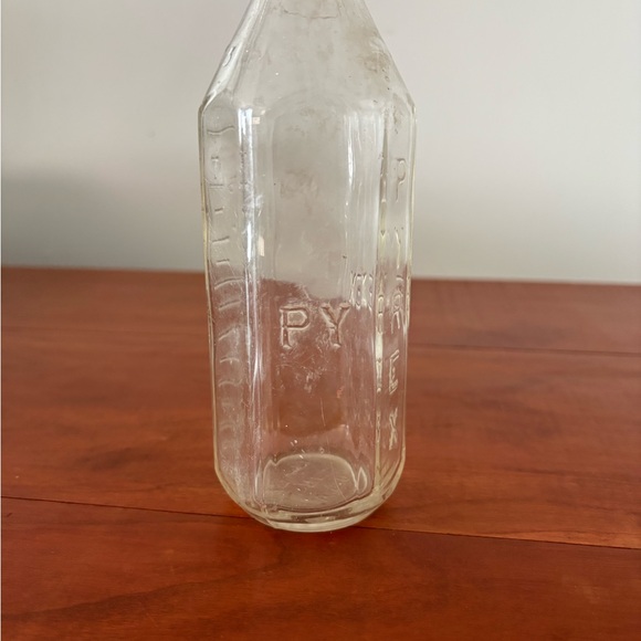 Antique Glass Baby Bottle Embossed Measuring Bottle USA Vintage Nursery Decor - Picture 5 of 8